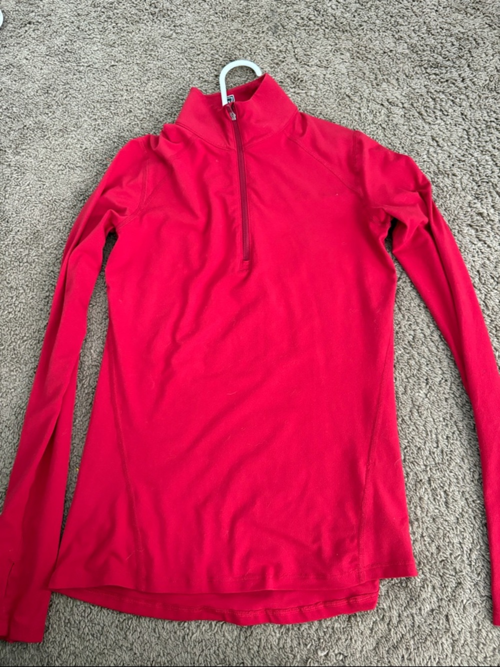 Women’s Long-Sleeve Quarter-Zip Top - Red